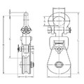 8-561 / Alloy Snatch Block with Shackle